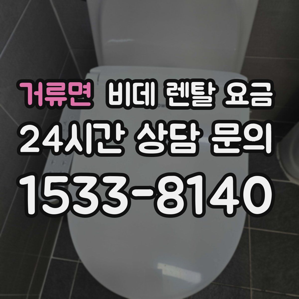 거류면 비데 렌탈 요금
