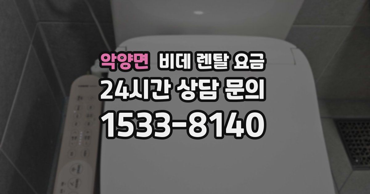 악양면 비데 렌탈 요금