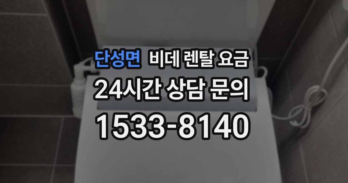 단성면 비데 렌탈 요금
