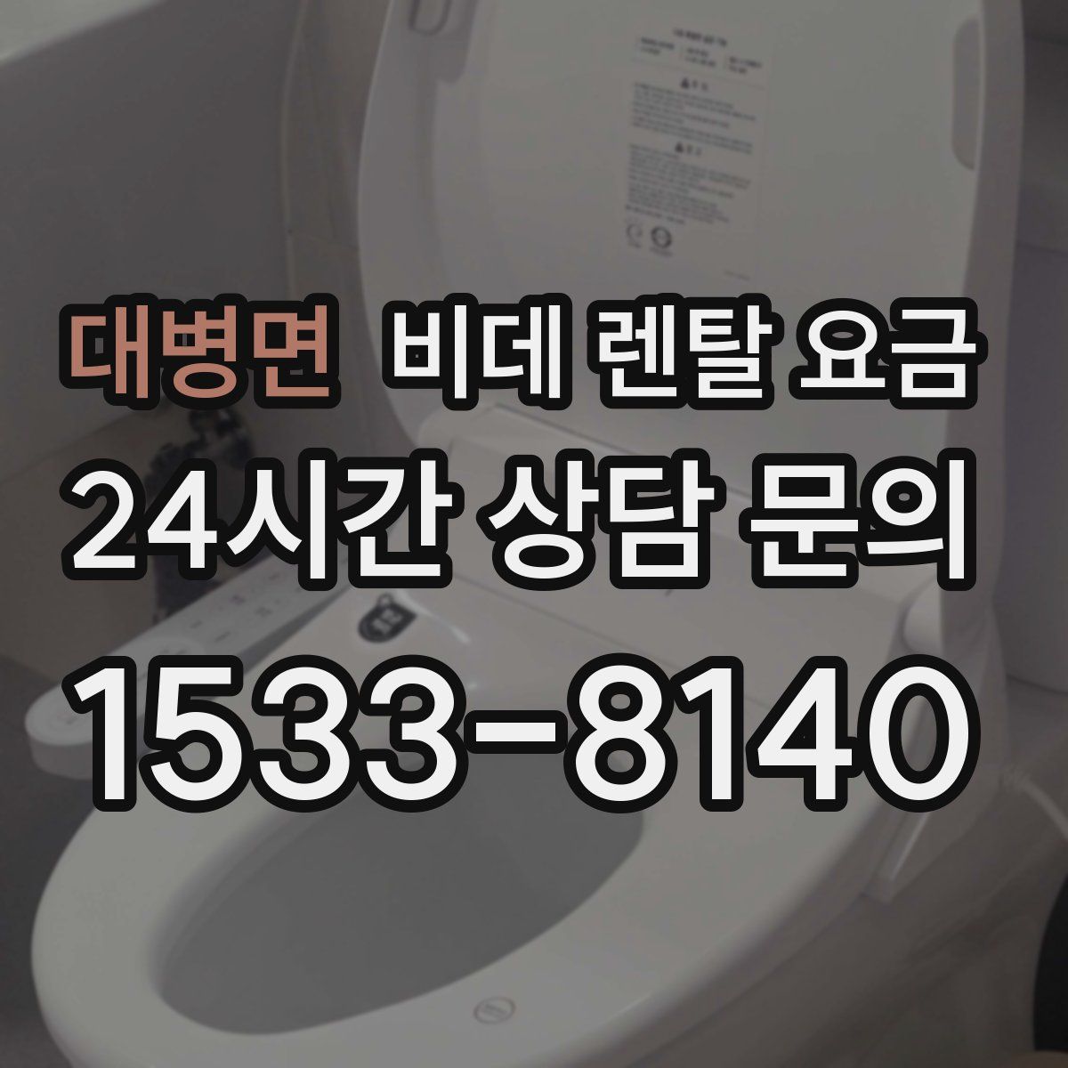 대병면 비데 렌탈 요금