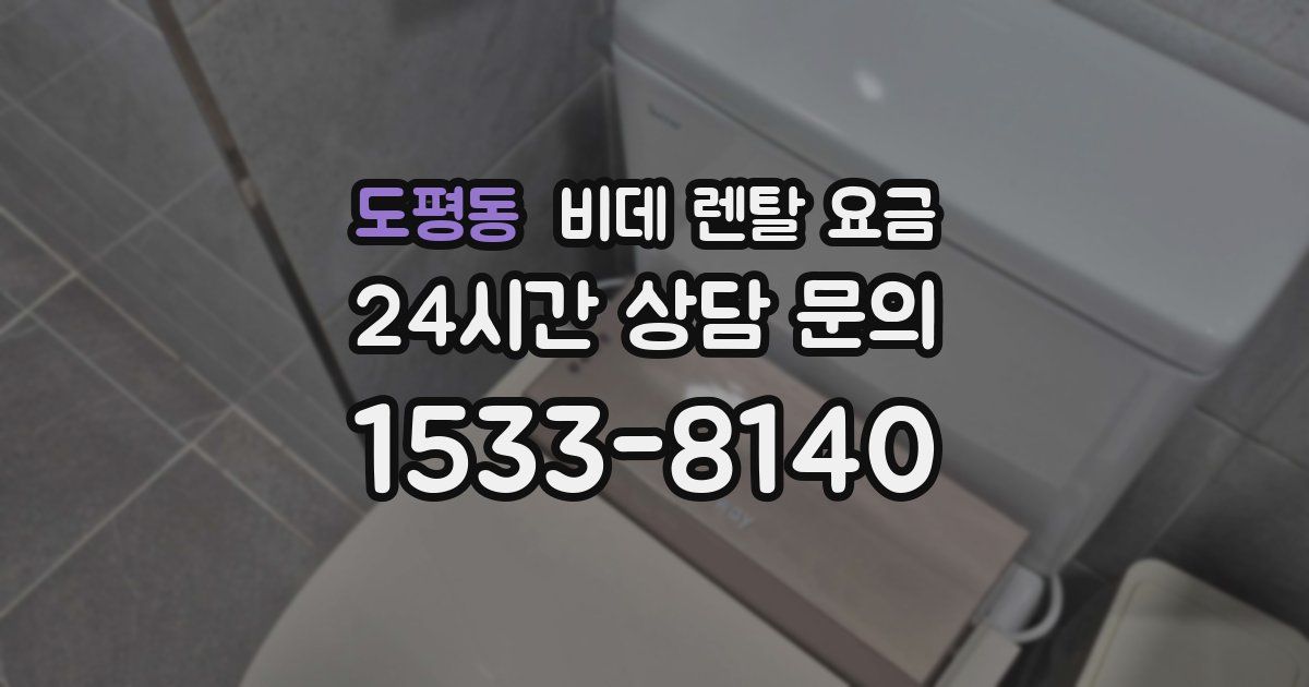 도평동 비데 렌탈 요금