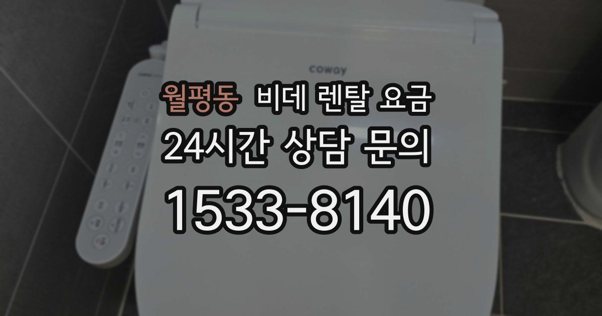 월평동 비데 렌탈 요금