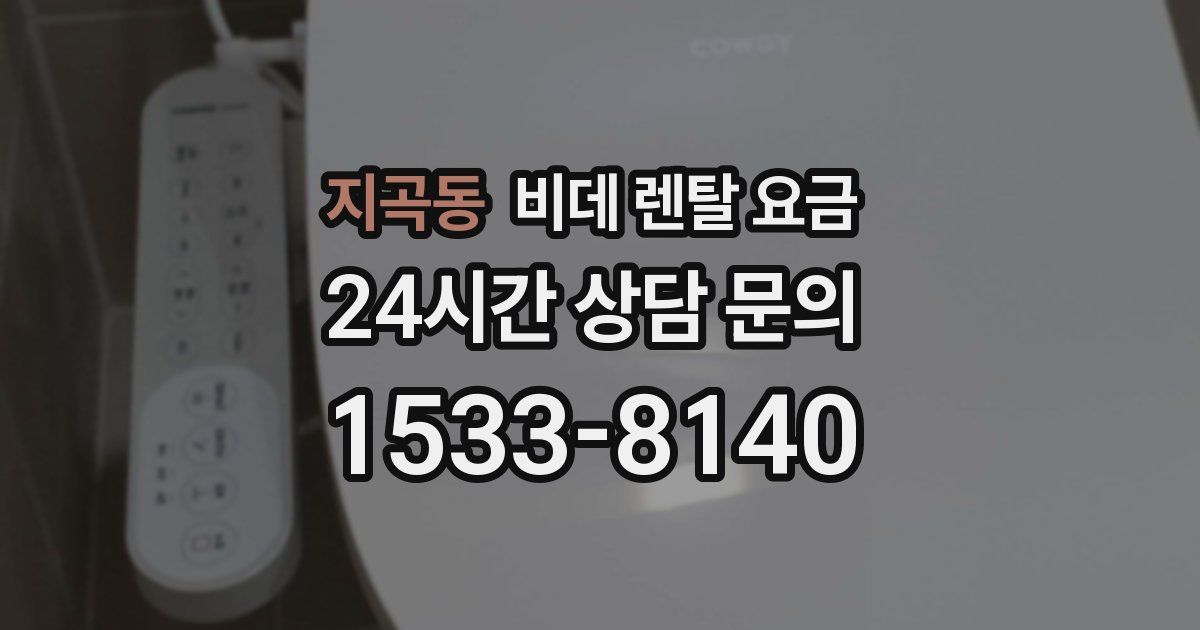 지곡동 비데 렌탈 요금