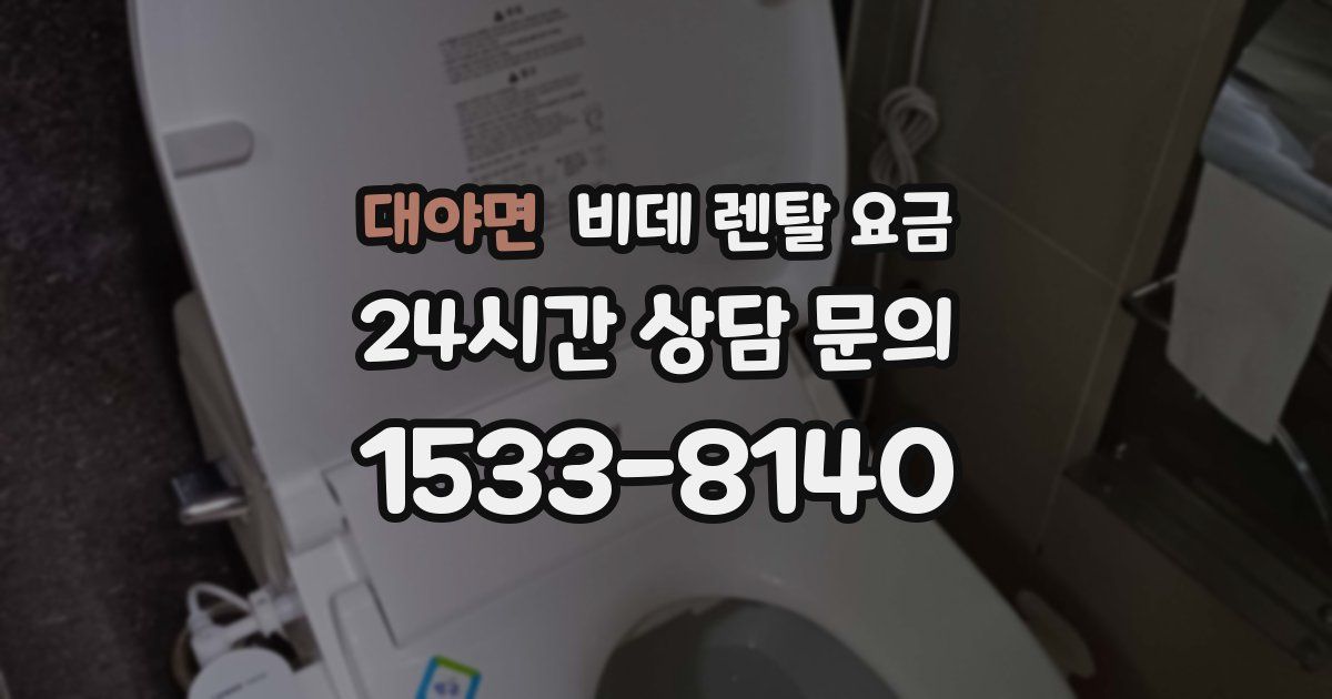 대야면 비데 렌탈 요금