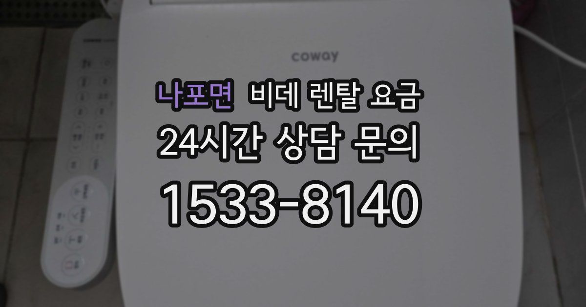나포면 비데 렌탈 요금