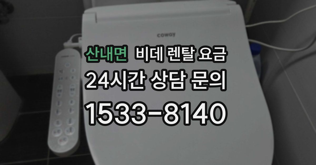 산내면 비데 렌탈 요금