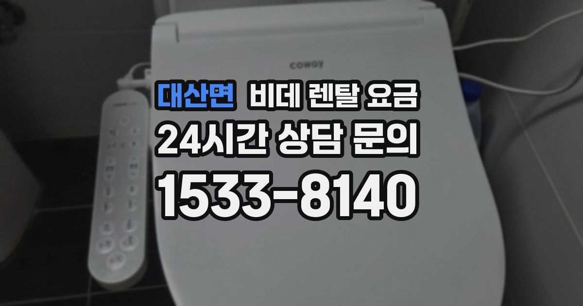 대산면 비데 렌탈 요금
