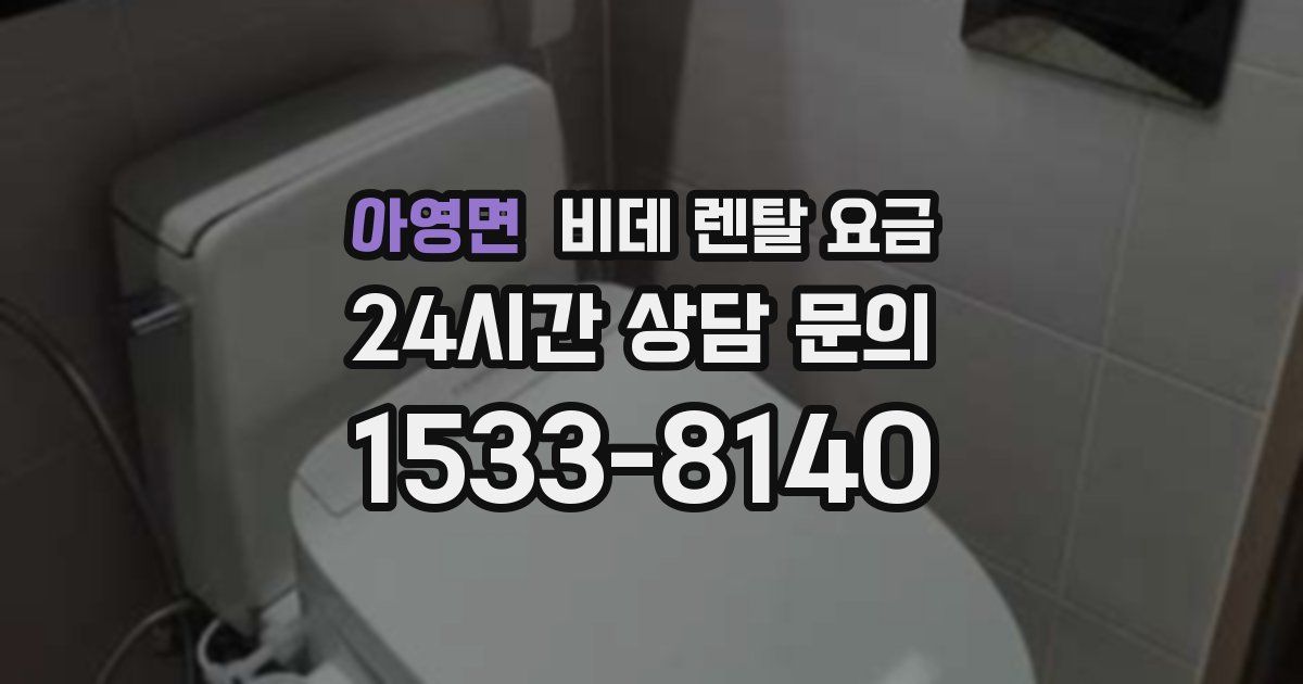 아영면 비데 렌탈 요금