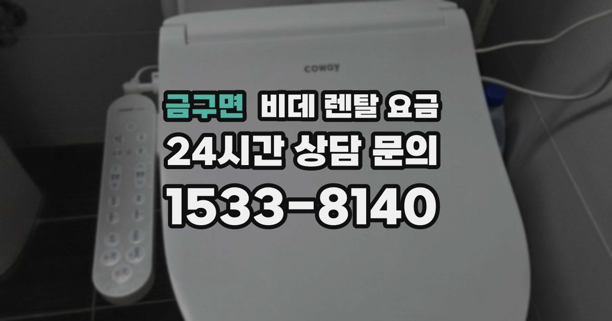 금구면 비데 렌탈 요금