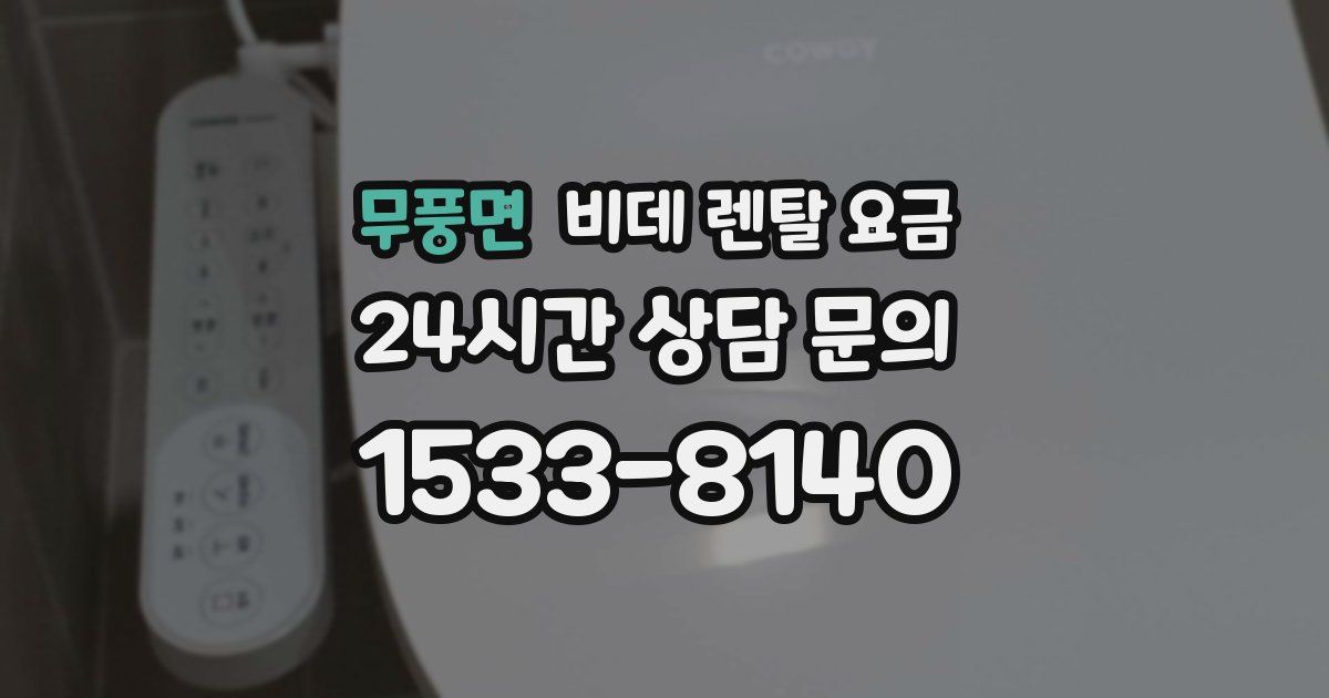 무풍면 비데 렌탈 요금