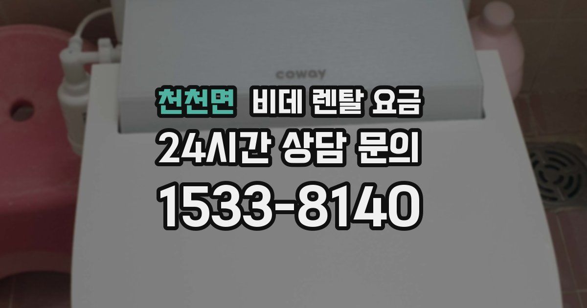 천천면 비데 렌탈 요금