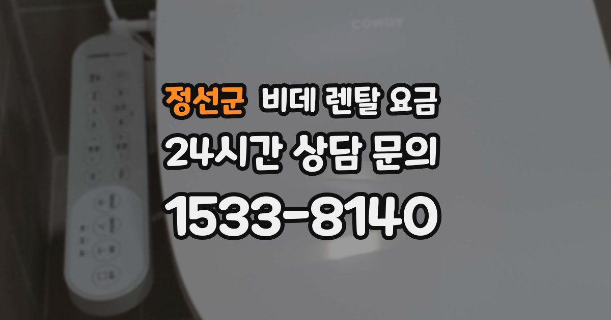 정선군 비데 렌탈 요금