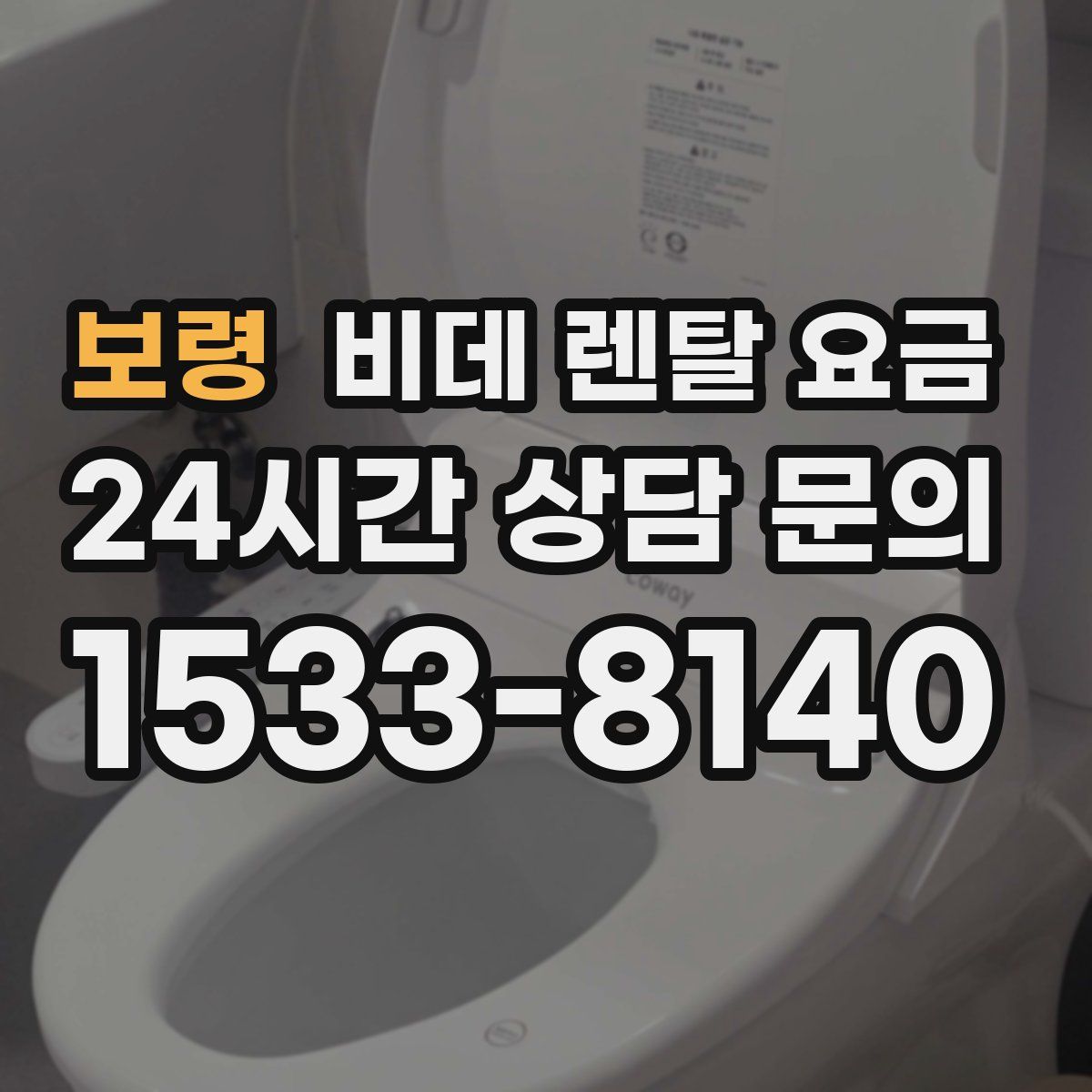 보령 비데 렌탈 요금