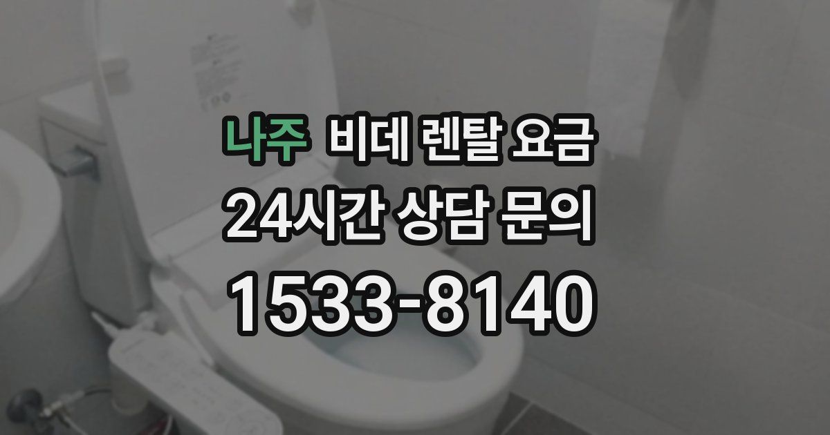 나주 비데 렌탈 요금