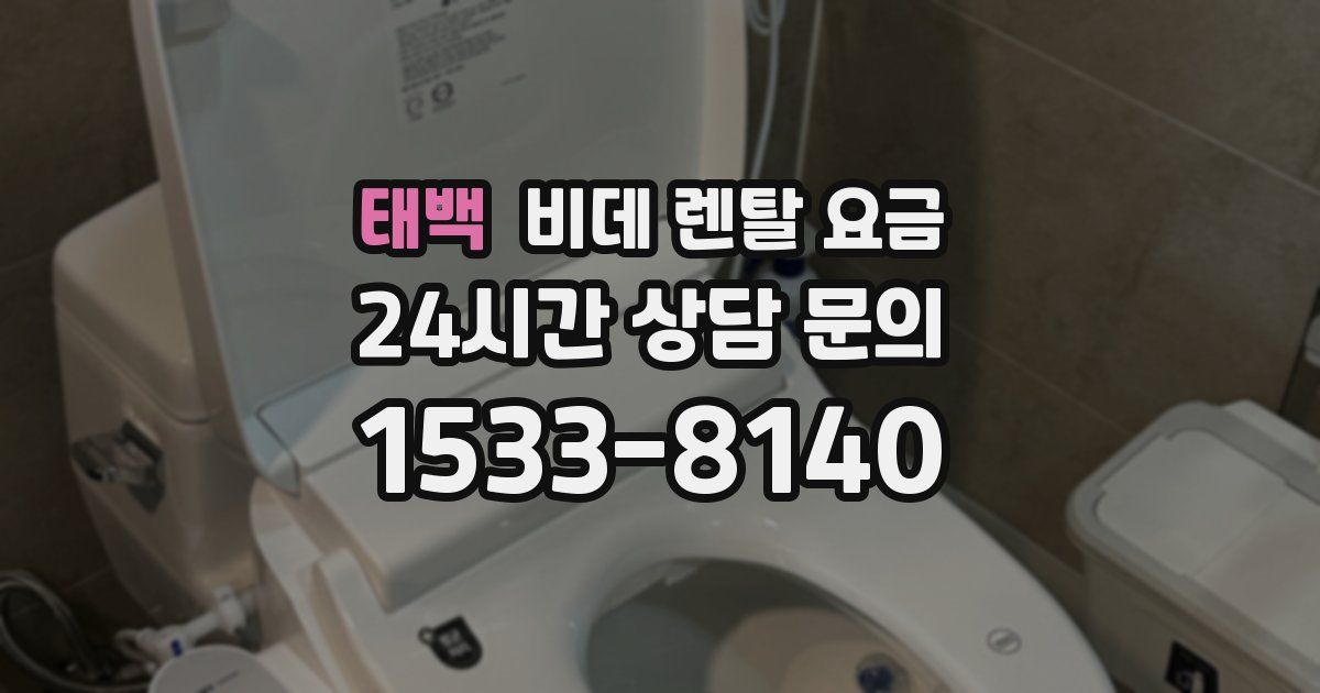 태백 비데 렌탈 요금