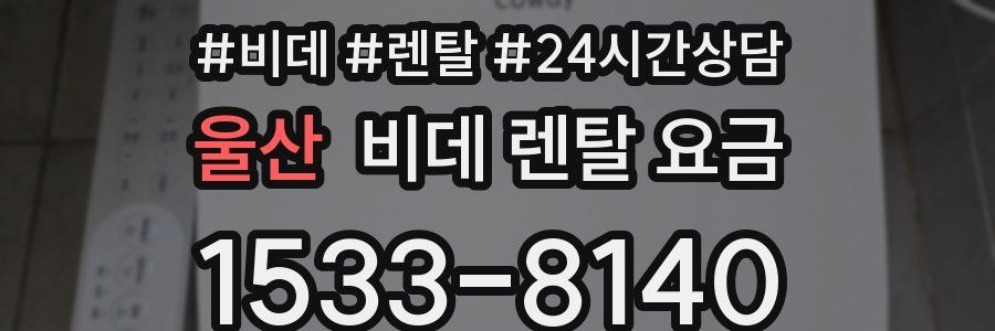 울산 비데 렌탈 요금
