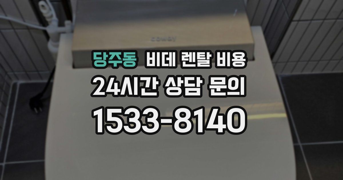 당주동 비데 렌탈 비용