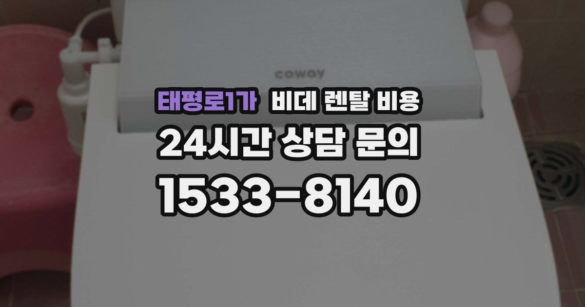 태평로1가 비데 렌탈 비용