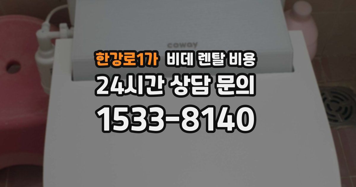 한강로1가 비데 렌탈 비용
