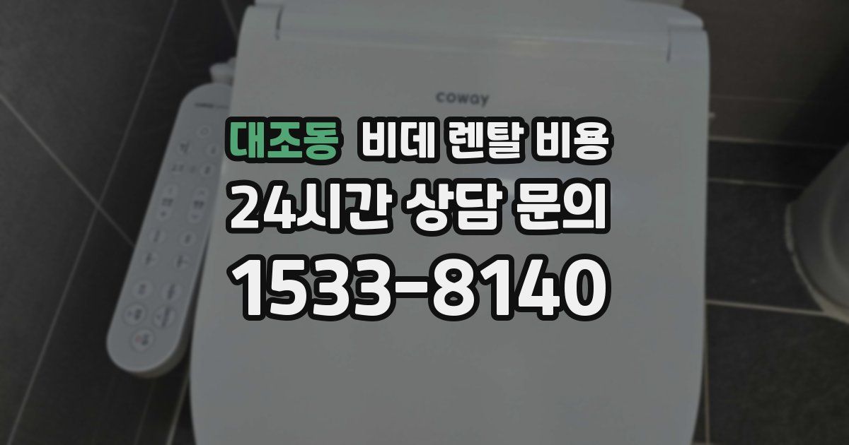 대조동 비데 렌탈 비용