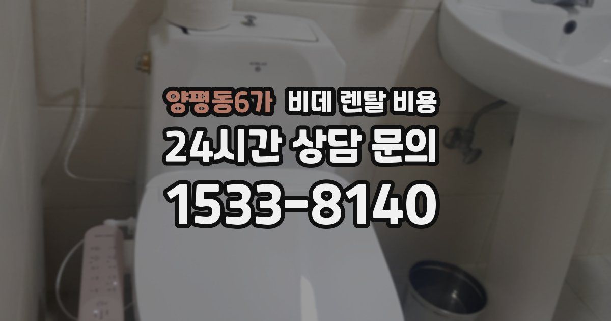 양평동6가 비데 렌탈 비용