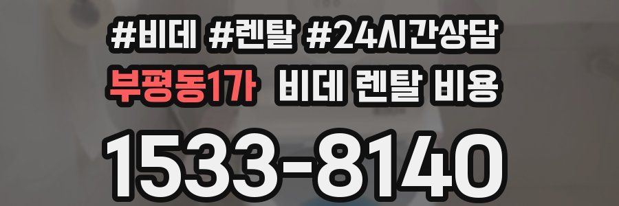 부평동1가 비데 렌탈 비용