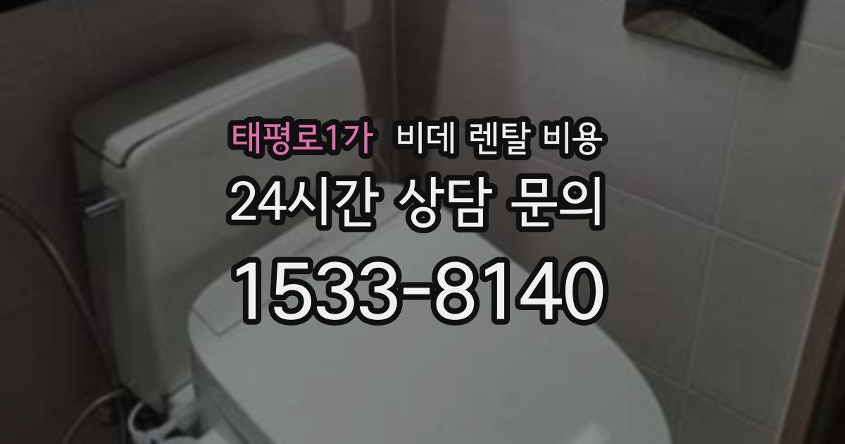 태평로1가 비데 렌탈 비용
