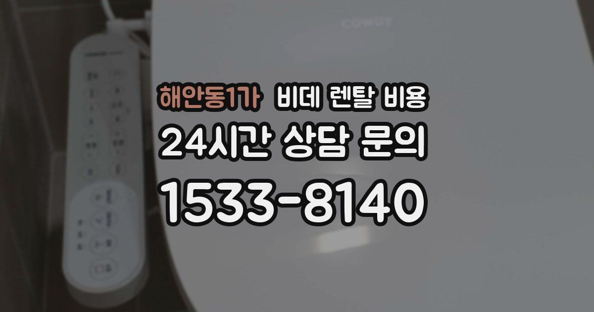 해안동1가 비데 렌탈 비용