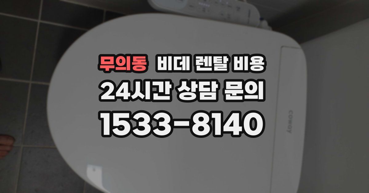 무의동 비데 렌탈 비용