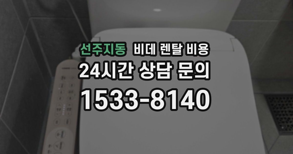 선주지동 비데 렌탈 비용