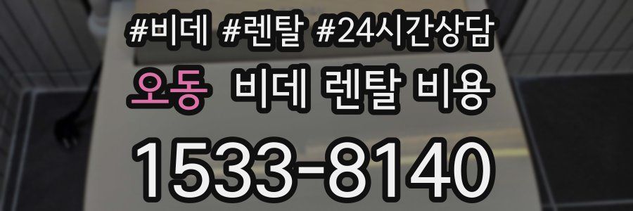 오동 비데 렌탈 비용
