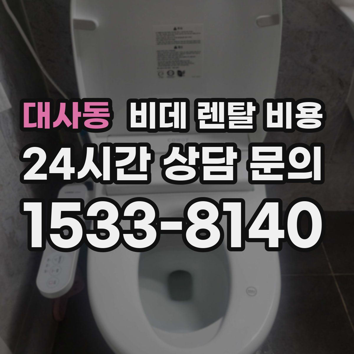 대사동 비데 렌탈 비용