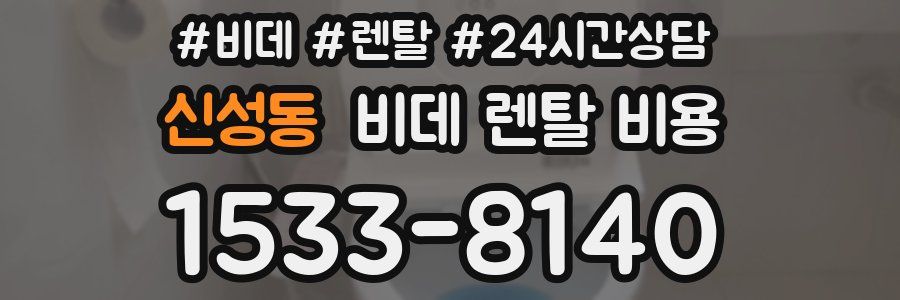 신성동 비데 렌탈 비용