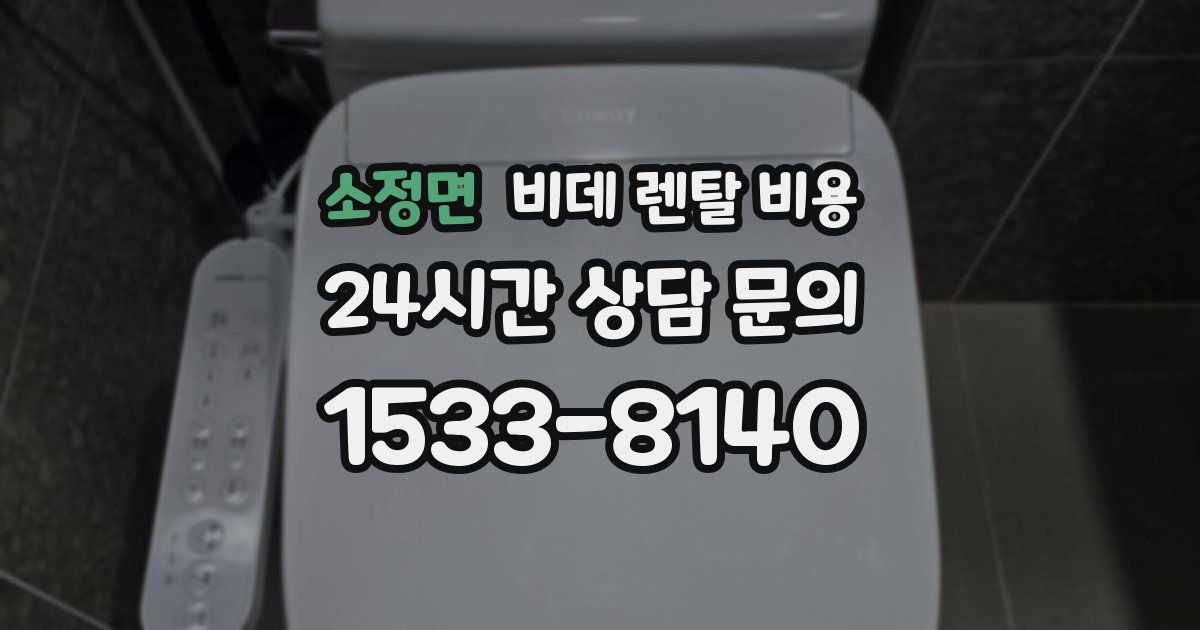 소정면 비데 렌탈 비용
