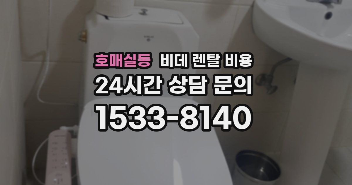호매실동 비데 렌탈 비용