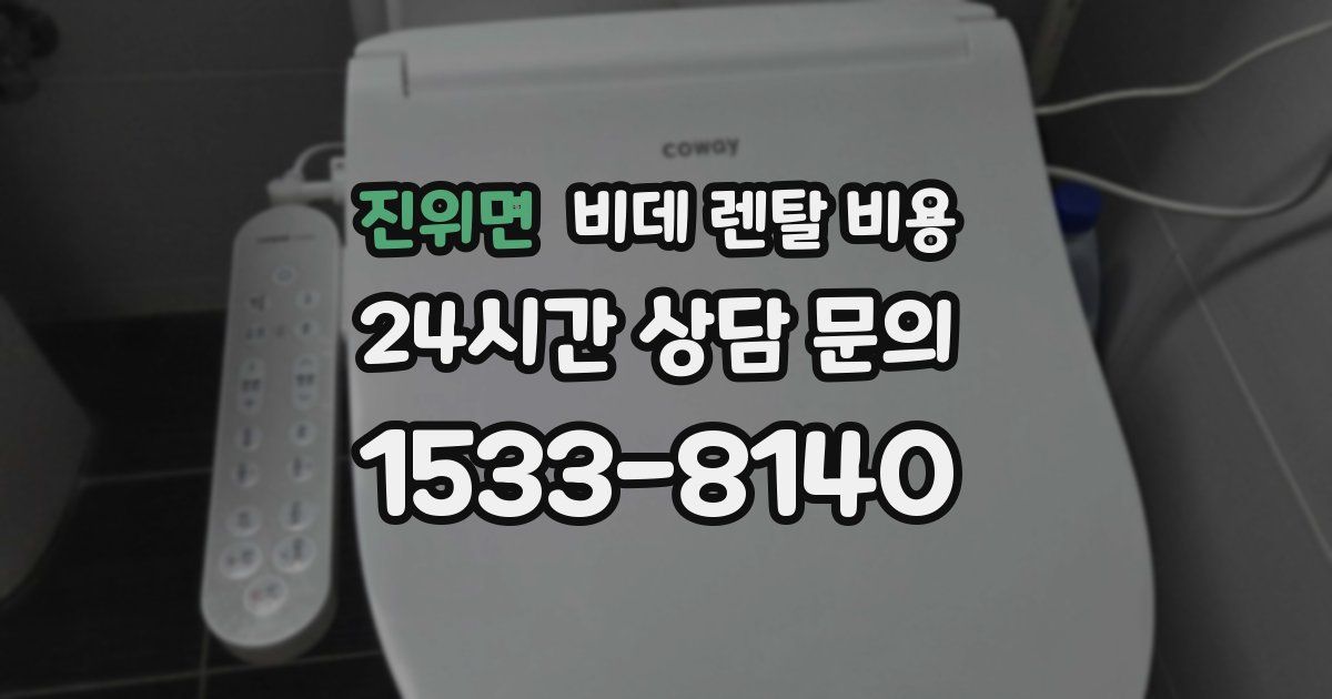 진위면 비데 렌탈 비용