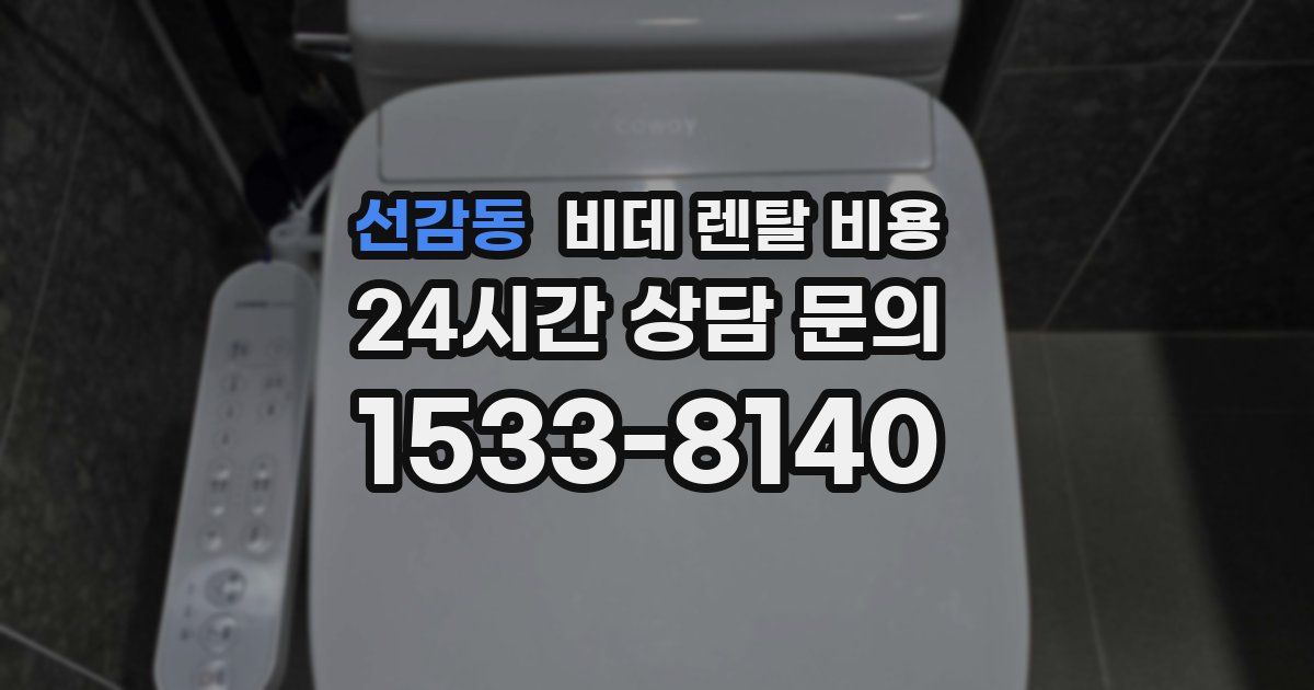 선감동 비데 렌탈 비용