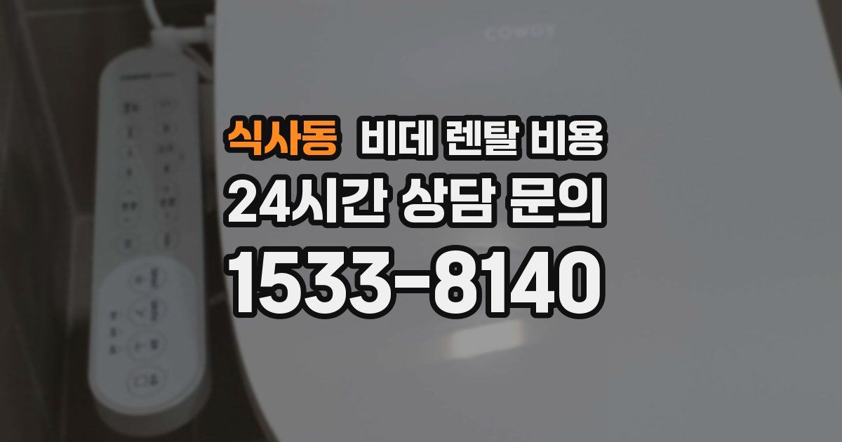 식사동 비데 렌탈 비용