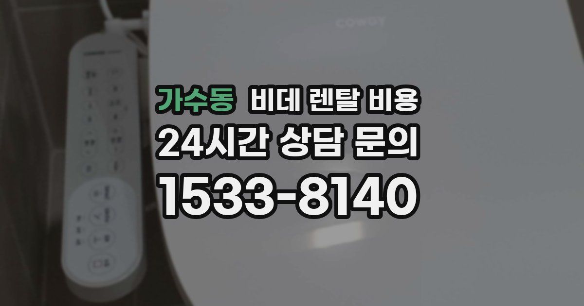가수동 비데 렌탈 비용