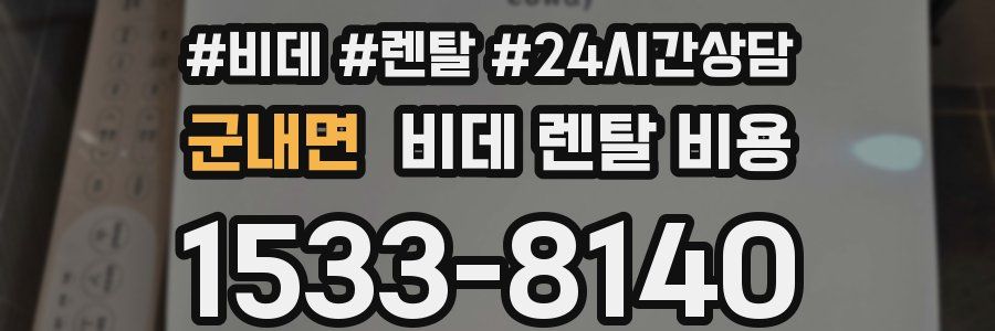 군내면 비데 렌탈 비용