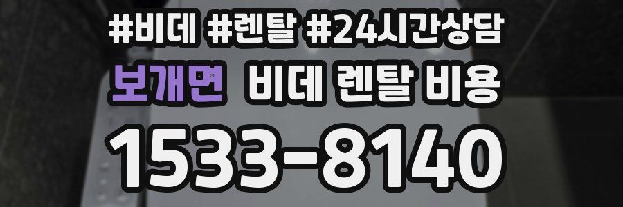 보개면 비데 렌탈 비용