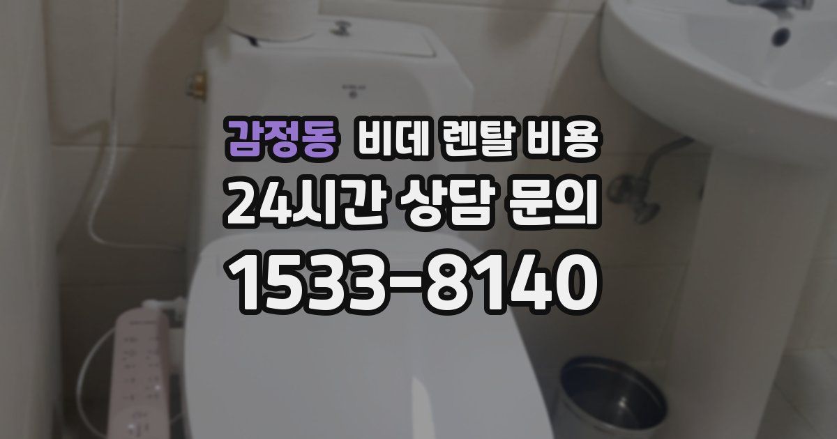 감정동 비데 렌탈 비용