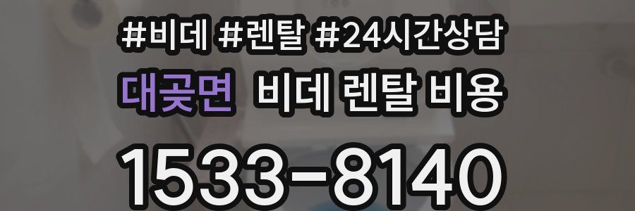 대곶면 비데 렌탈 비용