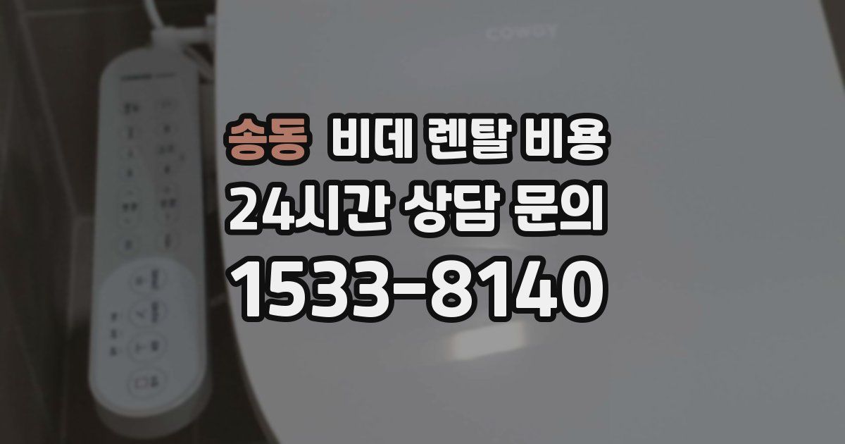 송동 비데 렌탈 비용