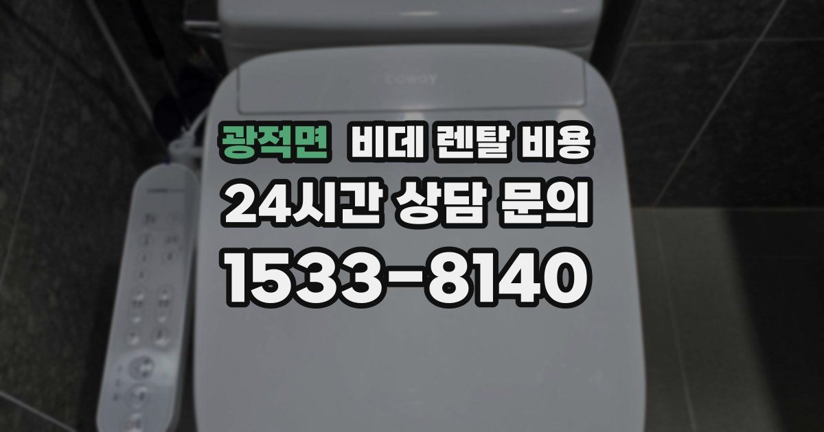 광적면 비데 렌탈 비용