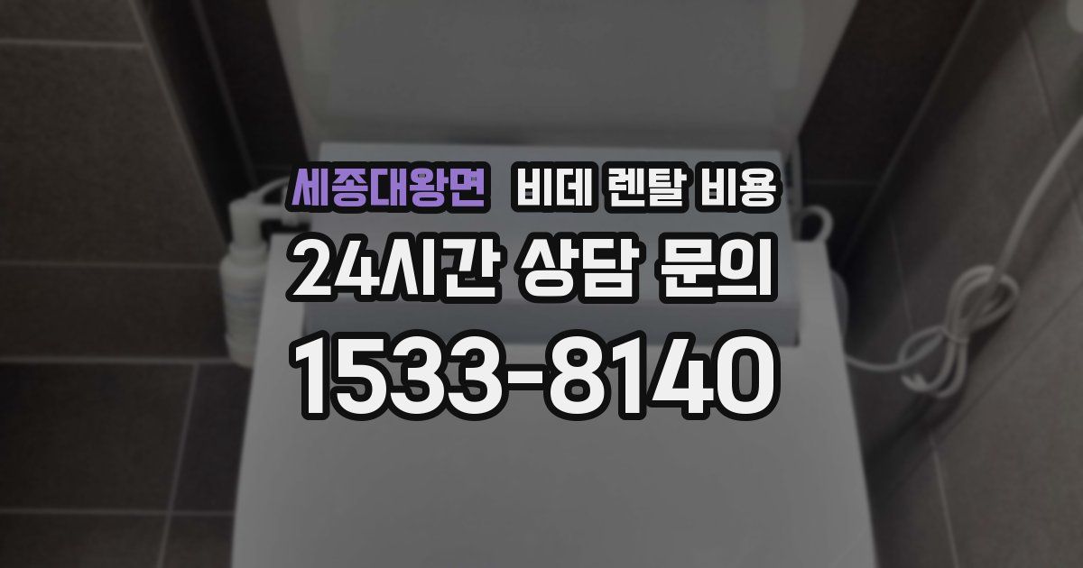 세종대왕면 비데 렌탈 비용