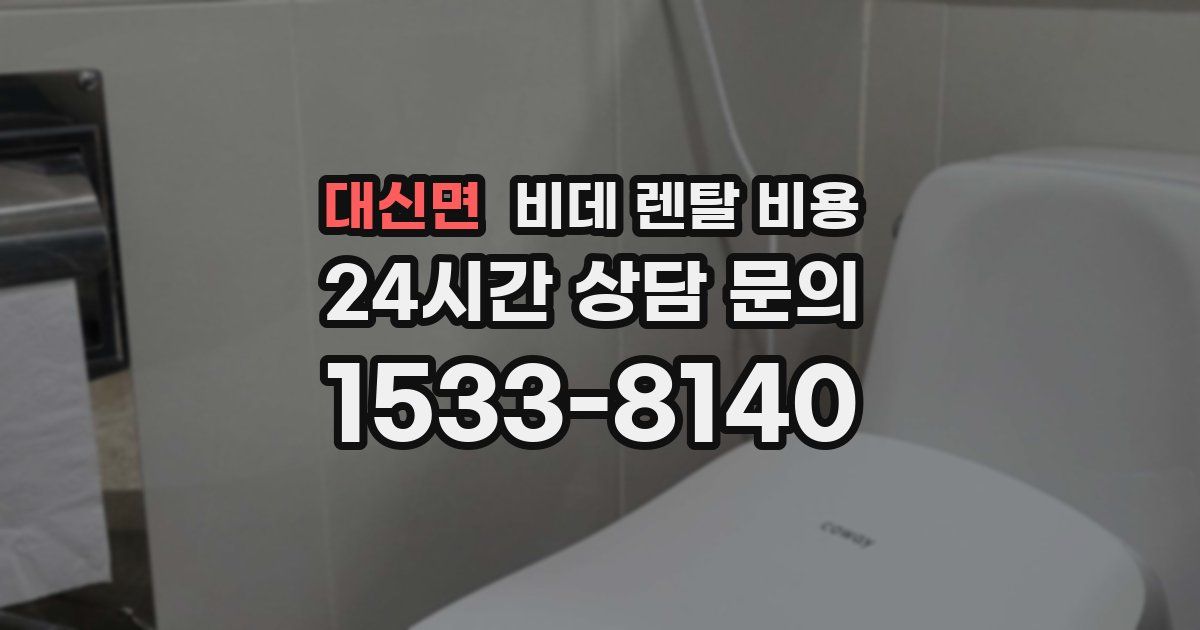 대신면 비데 렌탈 비용