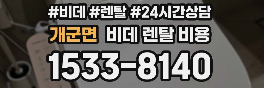 개군면 비데 렌탈 비용
