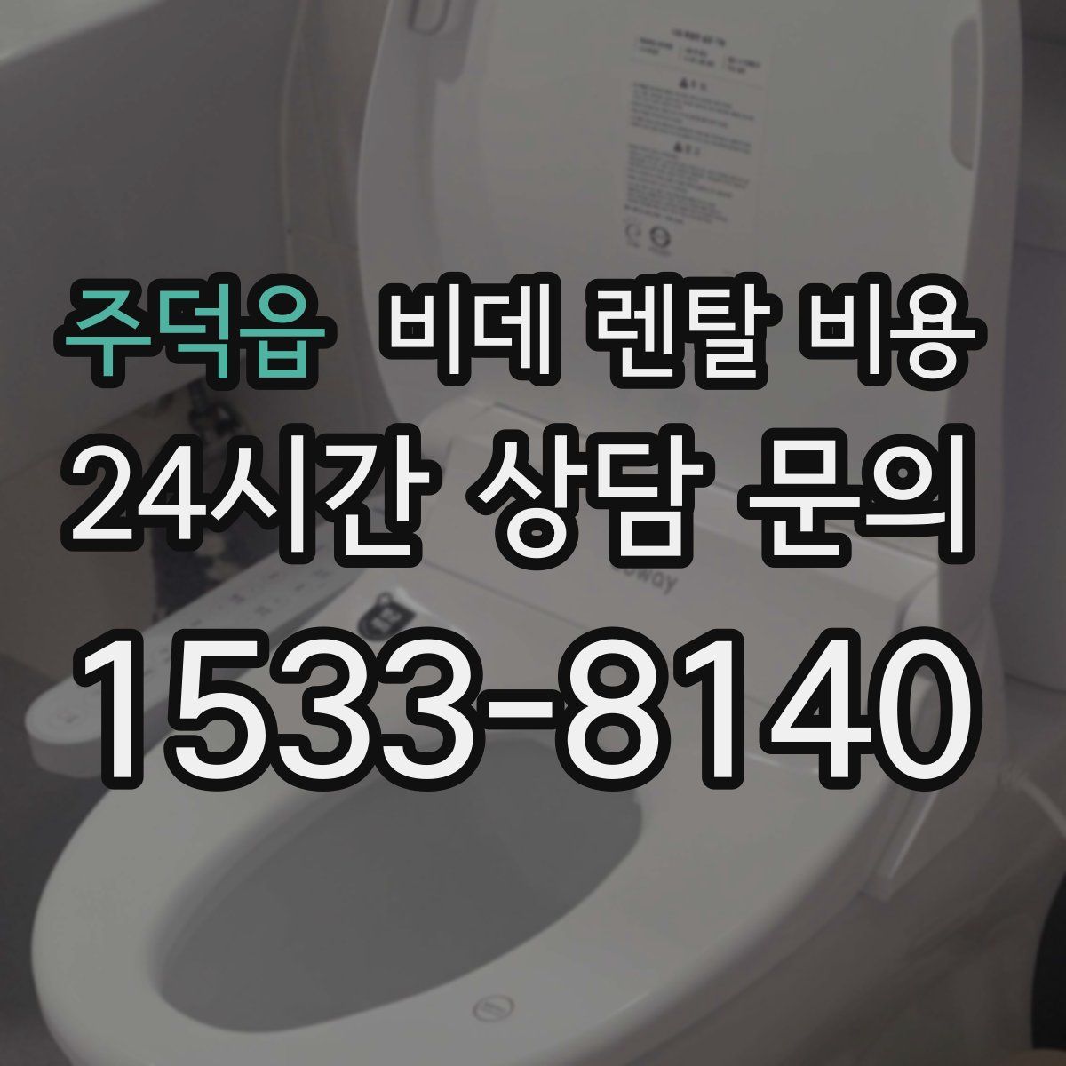 주덕읍 비데 렌탈 비용