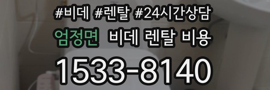 엄정면 비데 렌탈 비용